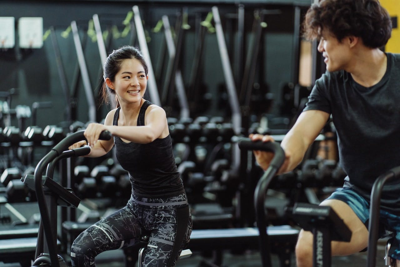 people exercising at the gym