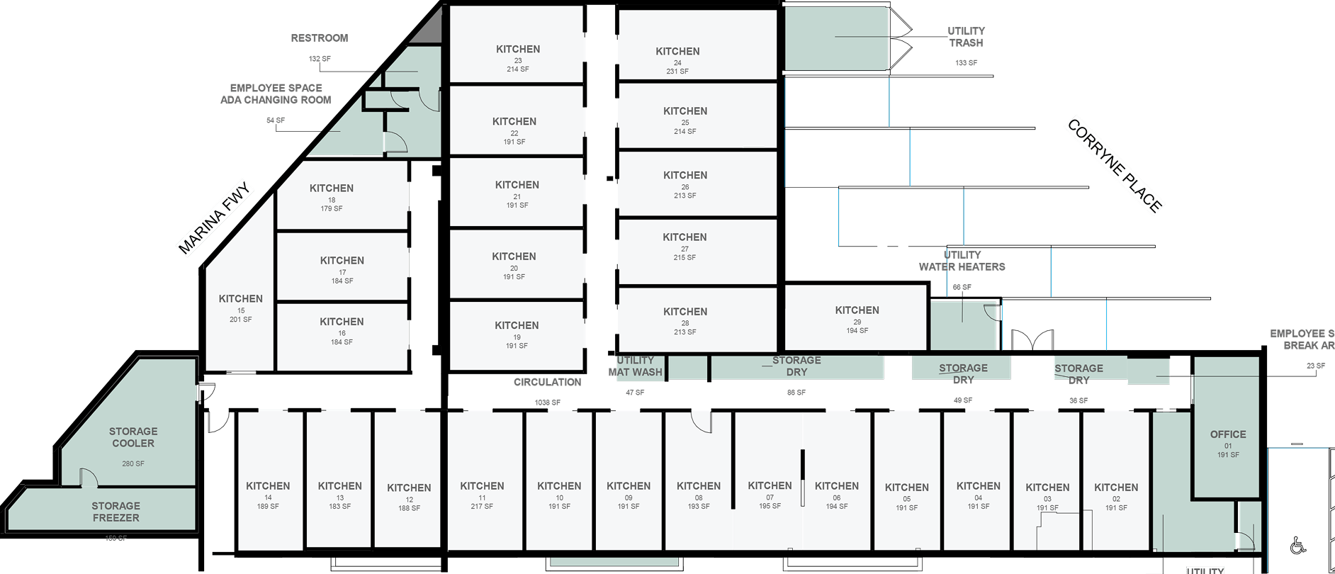 Culver City facility floorplan