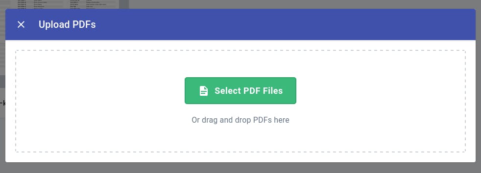 Upload a PDF file to CloudPDF