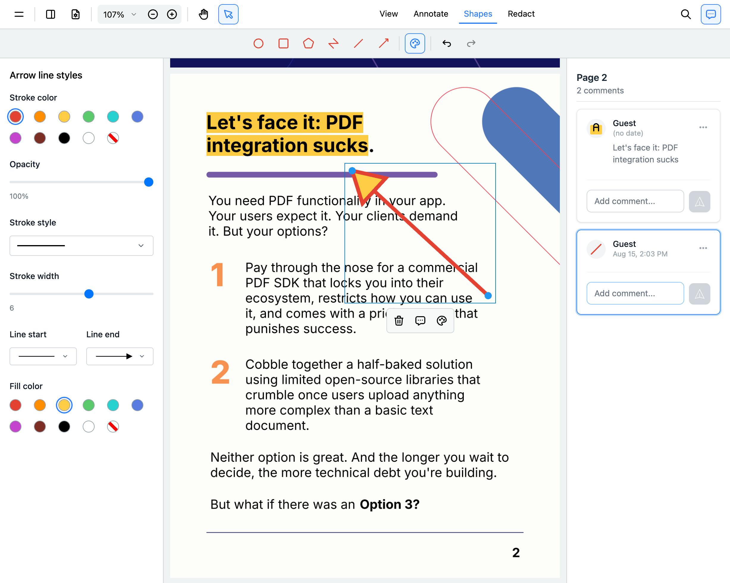 Screenshot of EmbedPDF