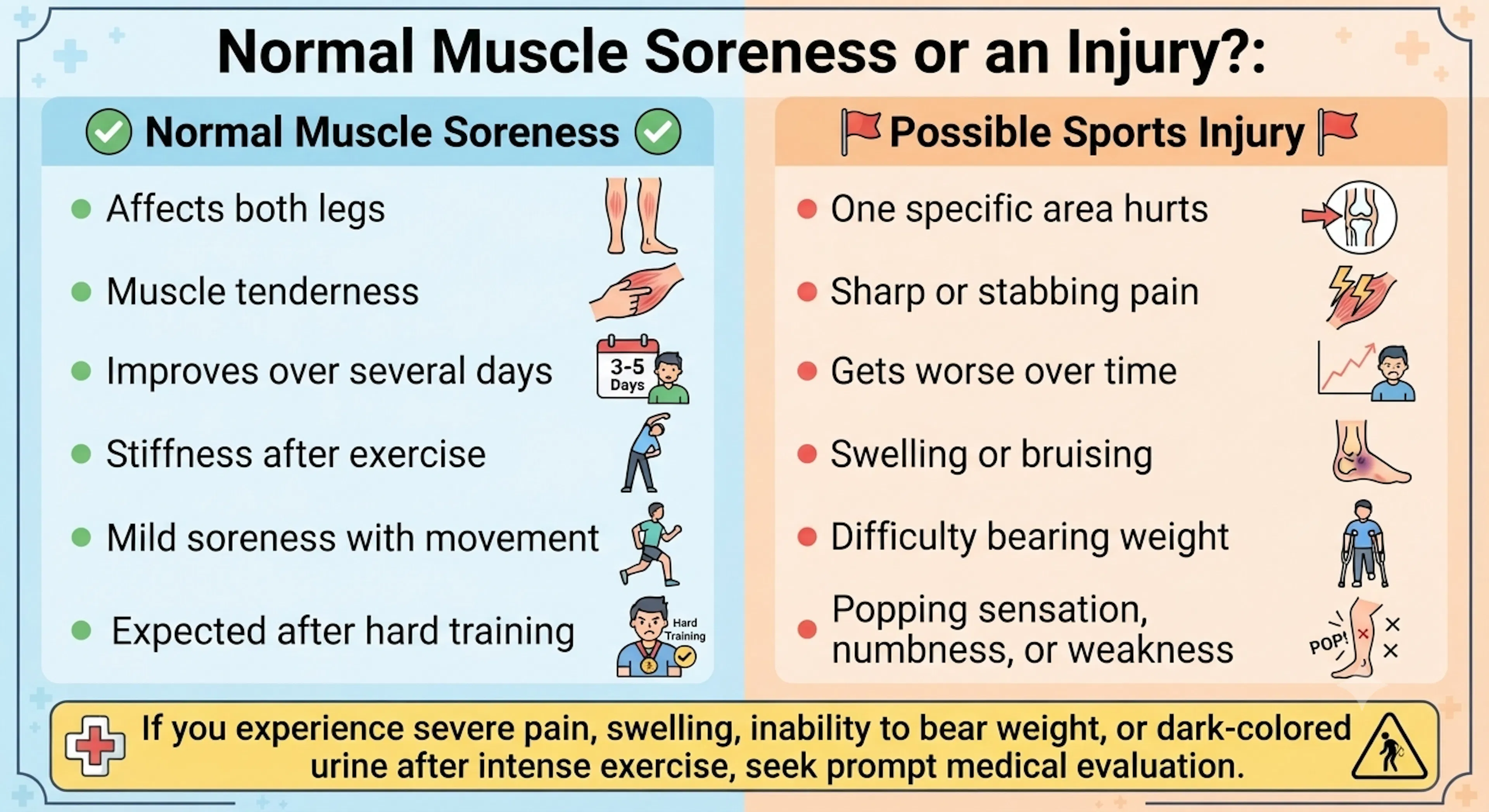 Normal Muscle Soreness or an Injury | CLS Health