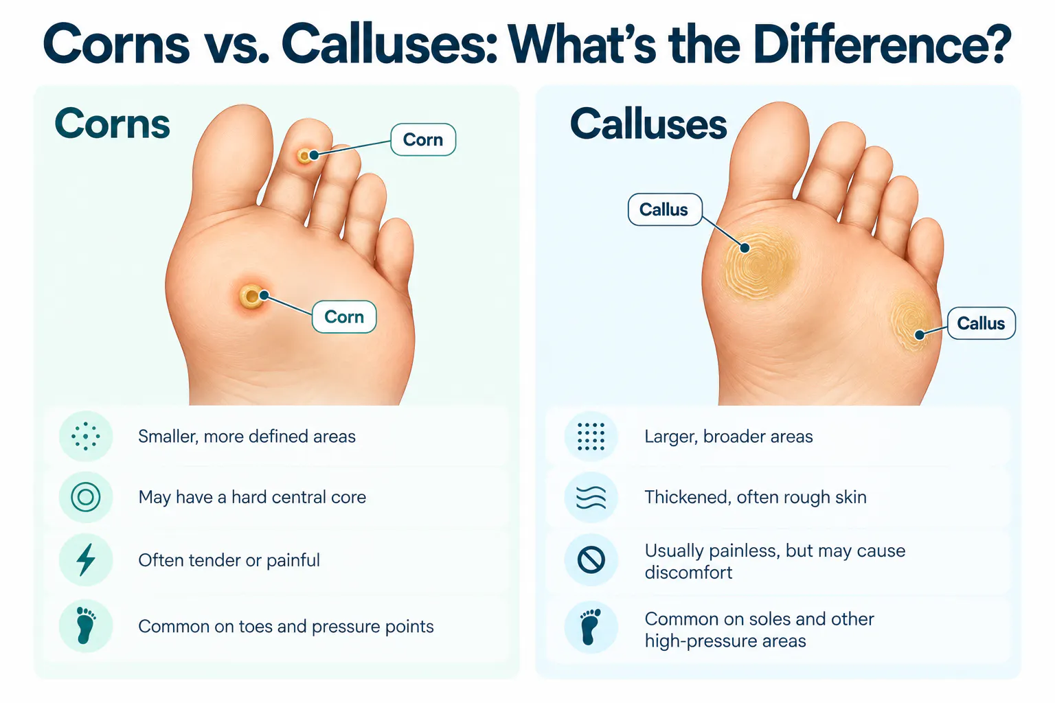 Corns vs. Calluses: What's the Difference? | CLS Health Podiatry