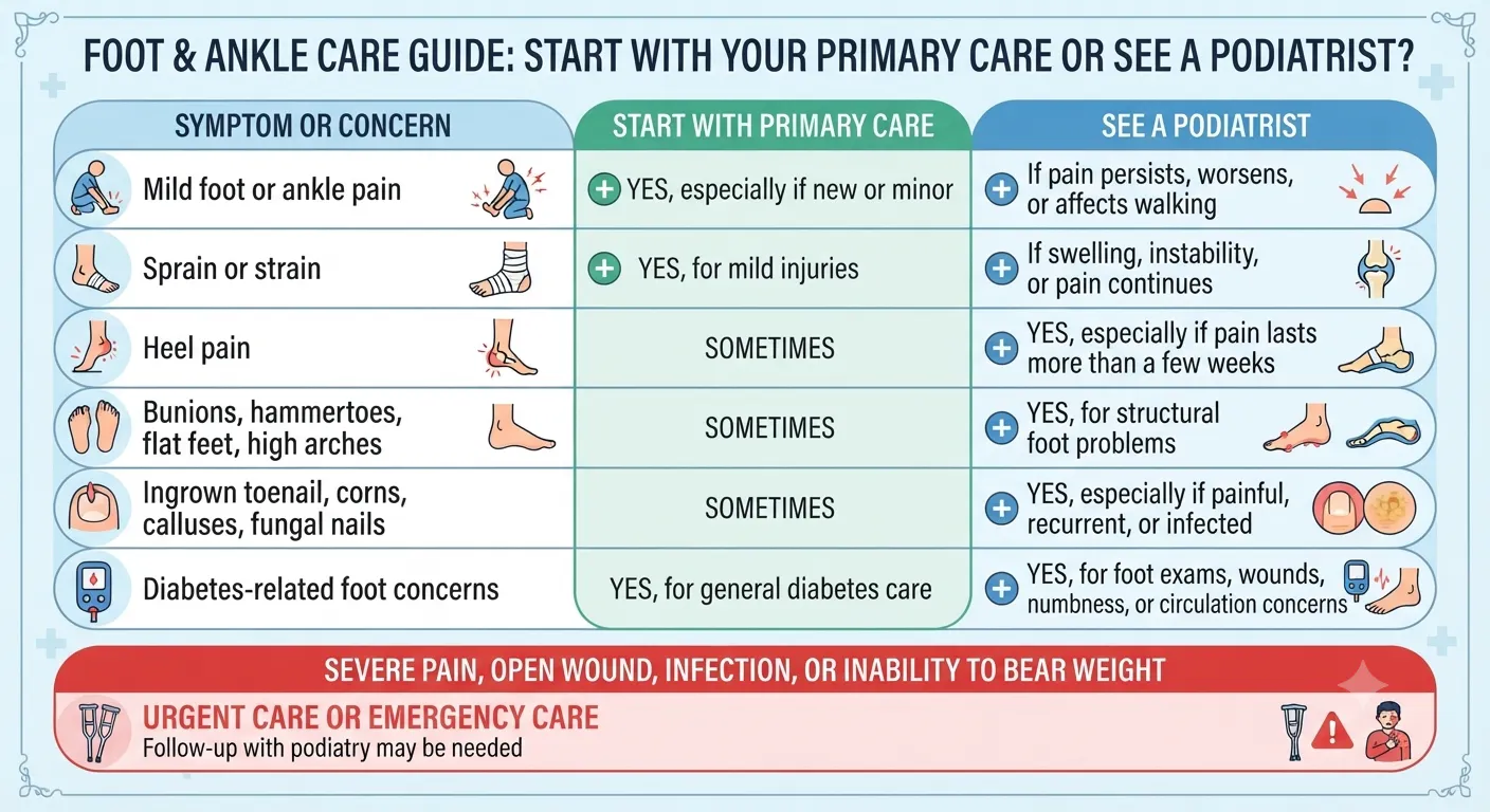 Podiatrist vs Primary Care Doctor: Who Should You See? | CLS Health