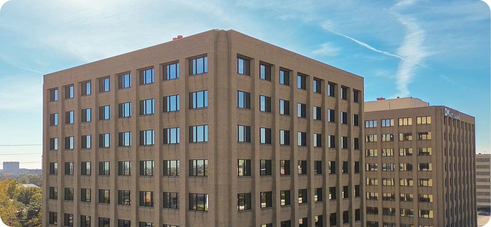 Exterior view of Podiatry Associates - Houston Galleria clinic, a modern facility open for foot and ankle care services.