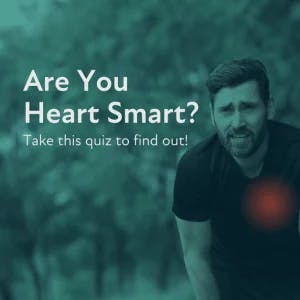 A man hunched with redness over his heart.
