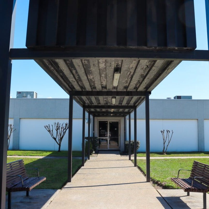 Exterior view of CLS Health Podiatry Associates clinic in Baytown, Texas, located on James Bowie Drive, offering specialized foot and ankle care services.