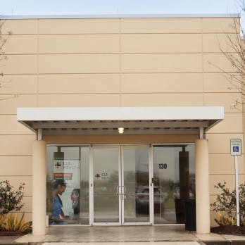 Exterior view of CLS Health's Pearland Shadow Creek clinic, providing primary and specialty care services.