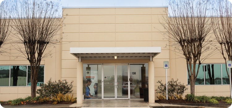 Exterior view of CLS Health's Pearland Shadow Creek clinic, providing primary and specialty care services.