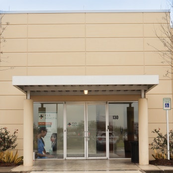 Exterior view of CLS Health's Pearland Shadow Creek clinic, providing primary and specialty care services.