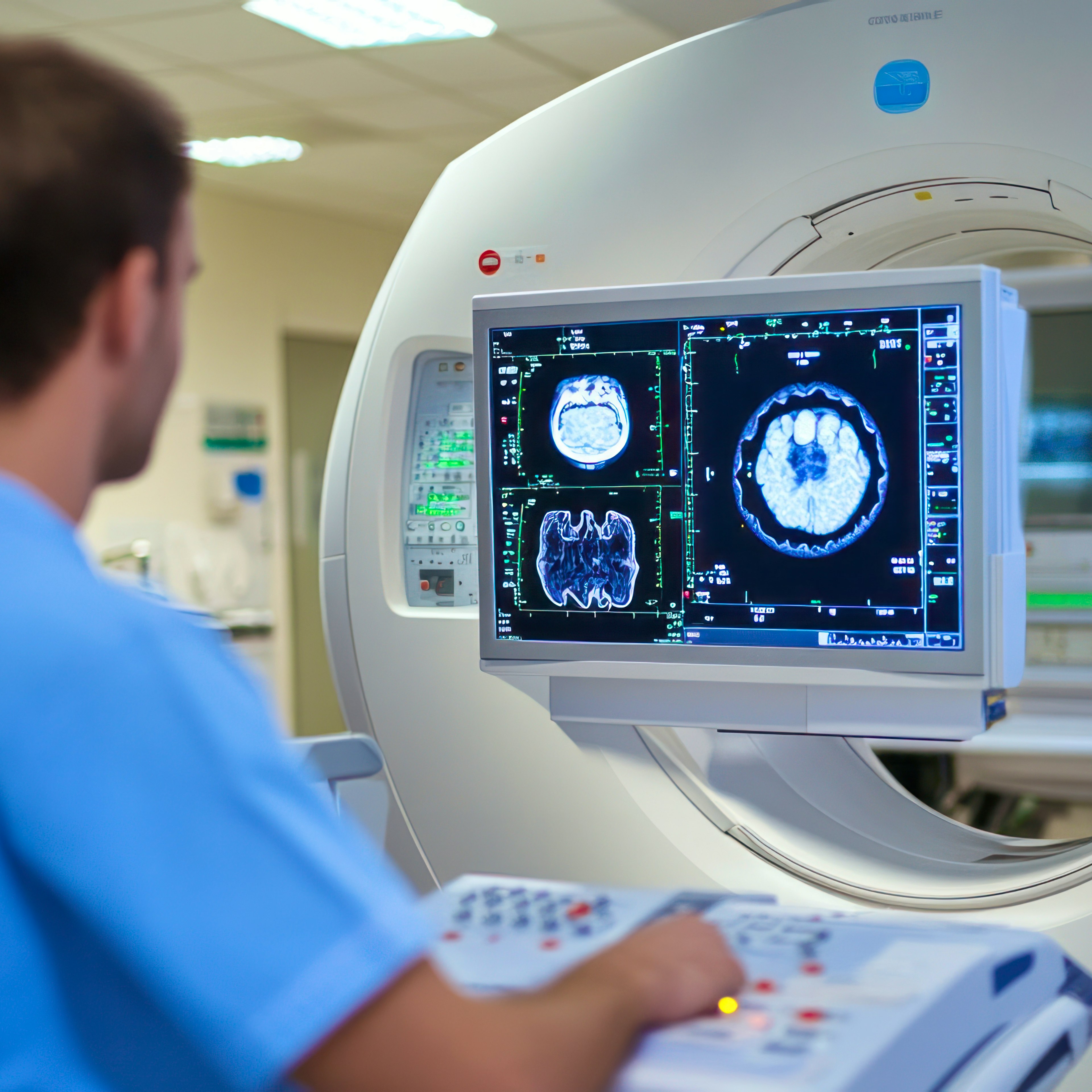 Medical imaging scan displayed on a screen, showcasing advanced diagnostic services at CLS Health.