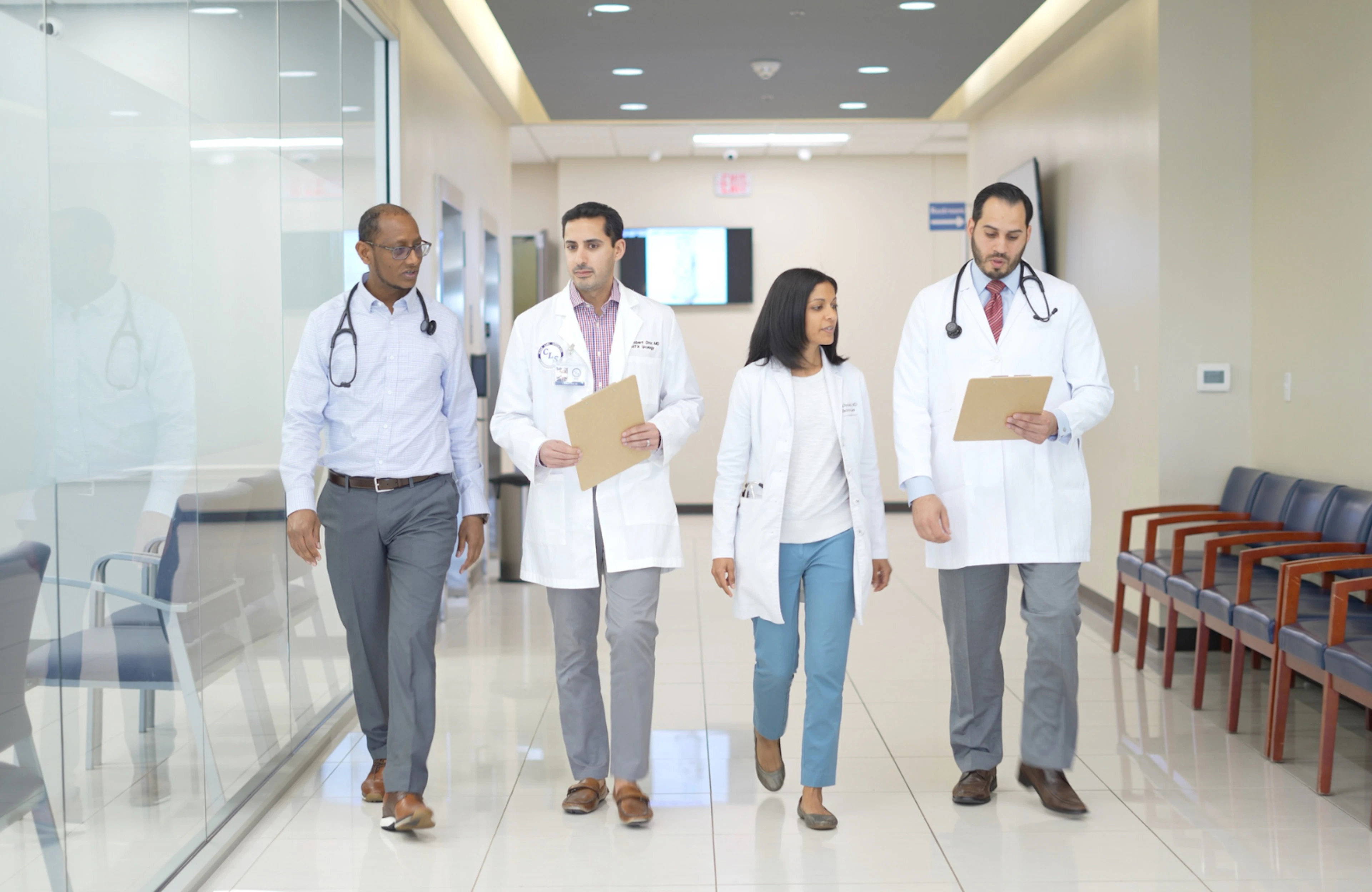 A group of CLS Health doctors posing together, showcasing teamwork, collaboration, and dedication to patient care.