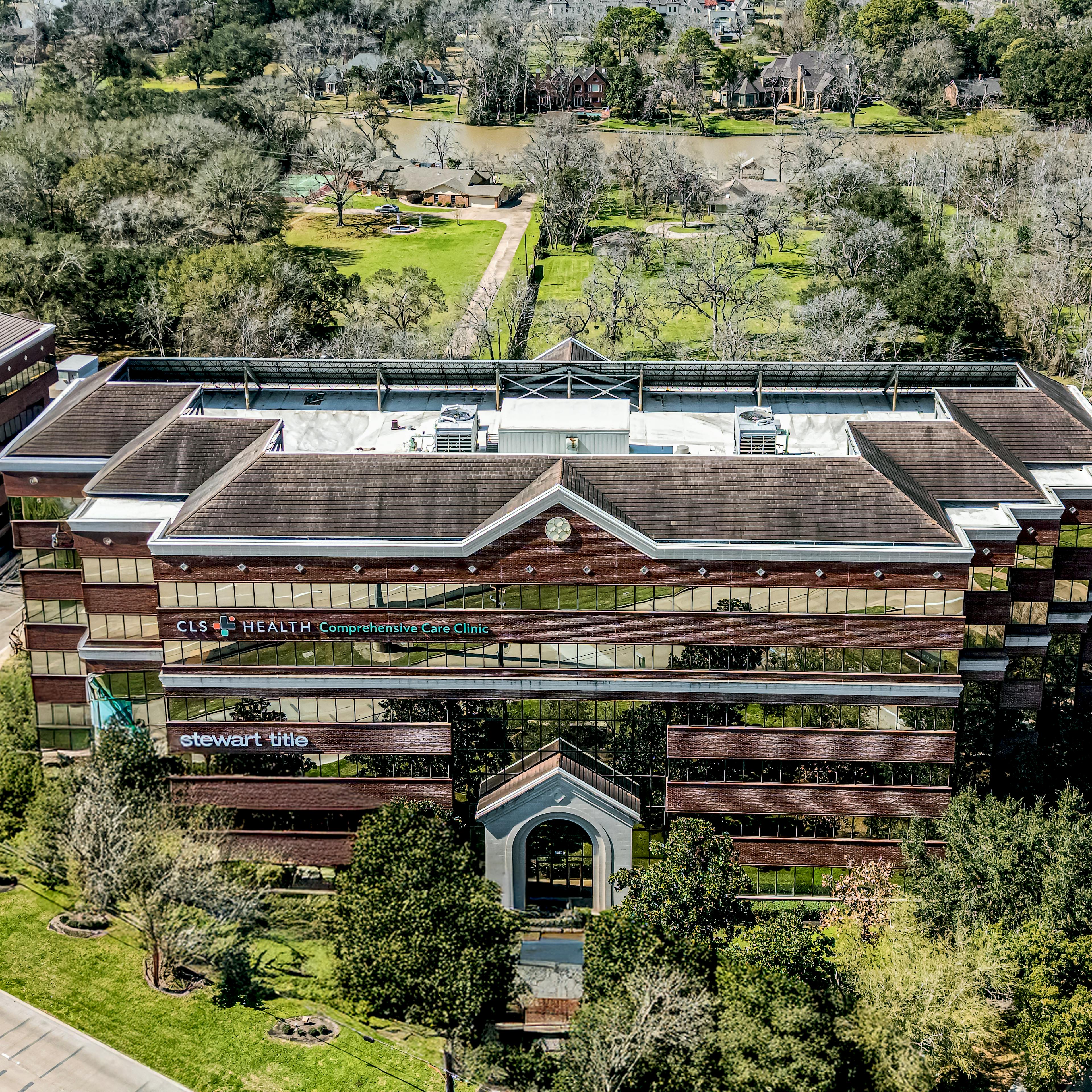 Exterior view of CLS Health Comprehensive Care Clinic - Sugar Land, offering primary care and specialty care services.