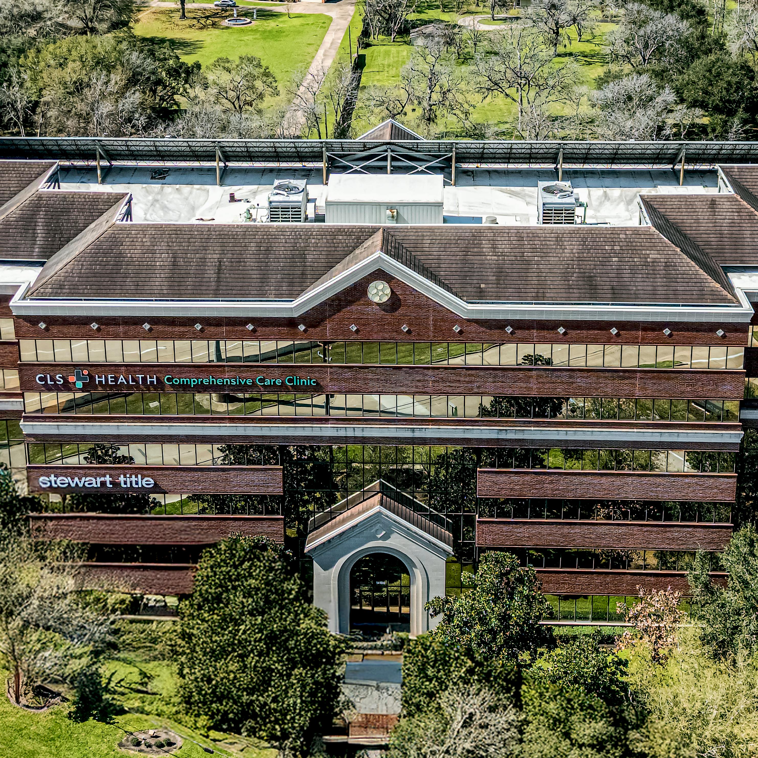 Exterior view of CLS Health Comprehensive Care Clinic - Sugar Land, offering primary care and specialty care services.