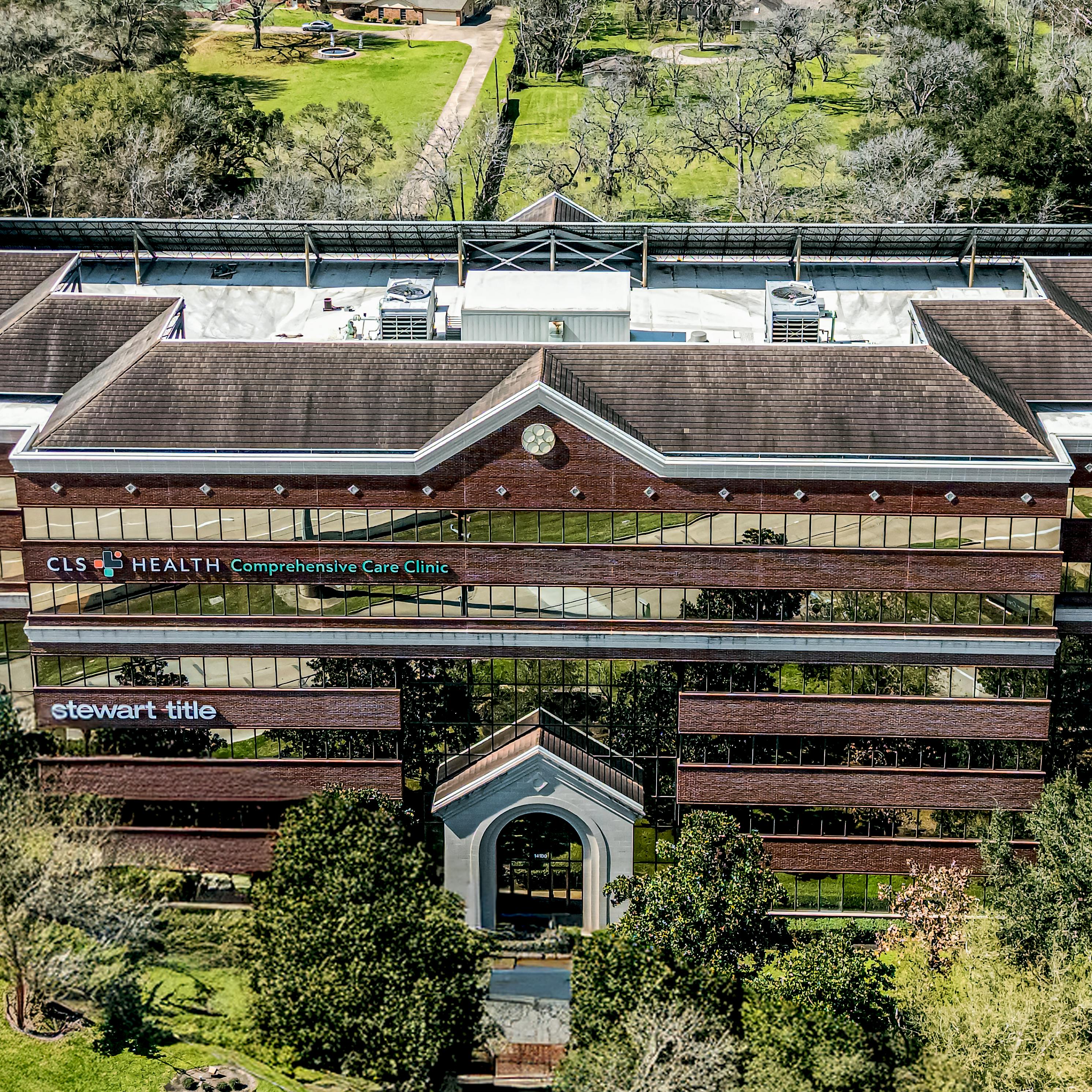 Exterior view of CLS Health Comprehensive Care Clinic - Sugar Land, offering primary care and specialty care services.