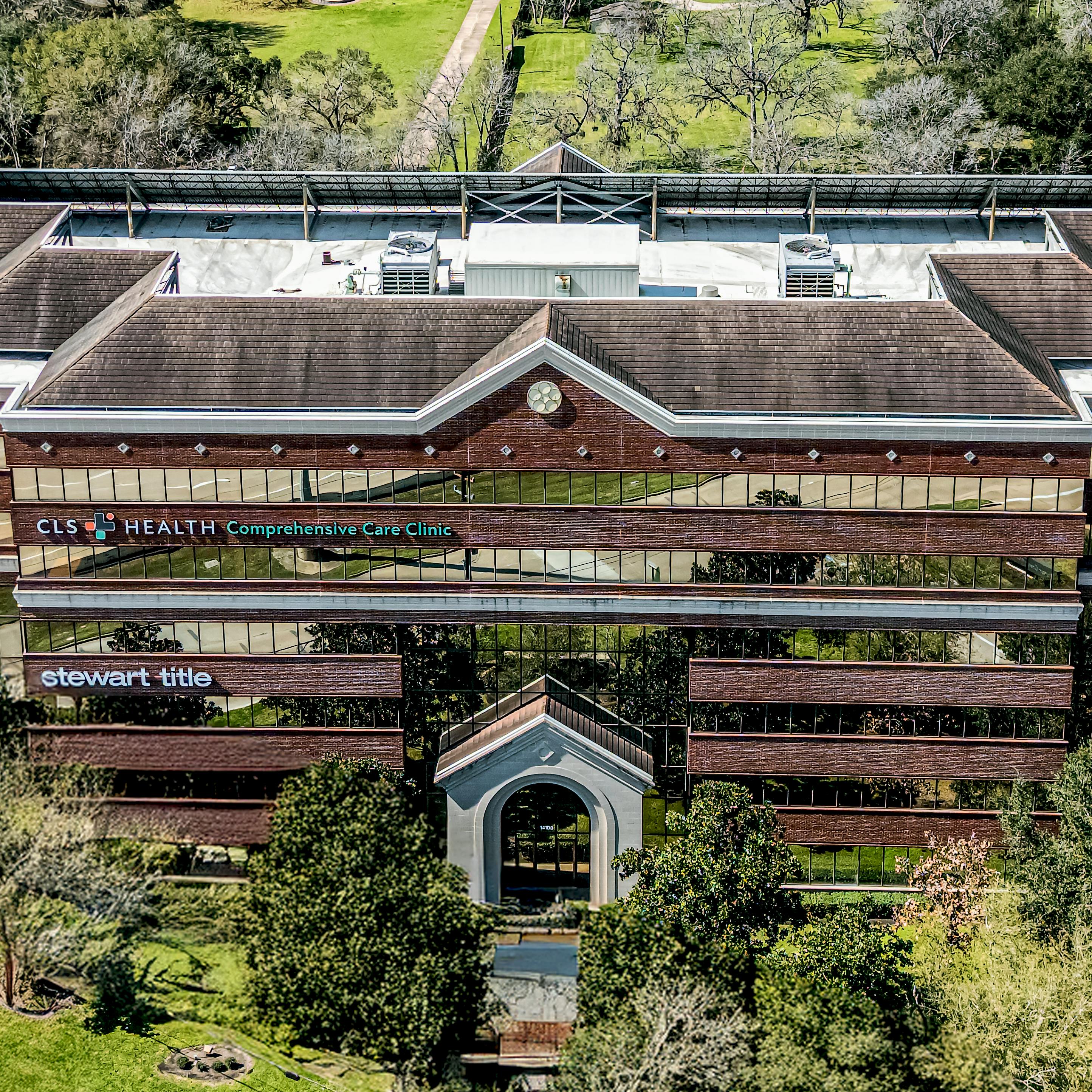 Exterior view of CLS Health Comprehensive Care Clinic - Sugar Land, offering primary care and specialty care services.