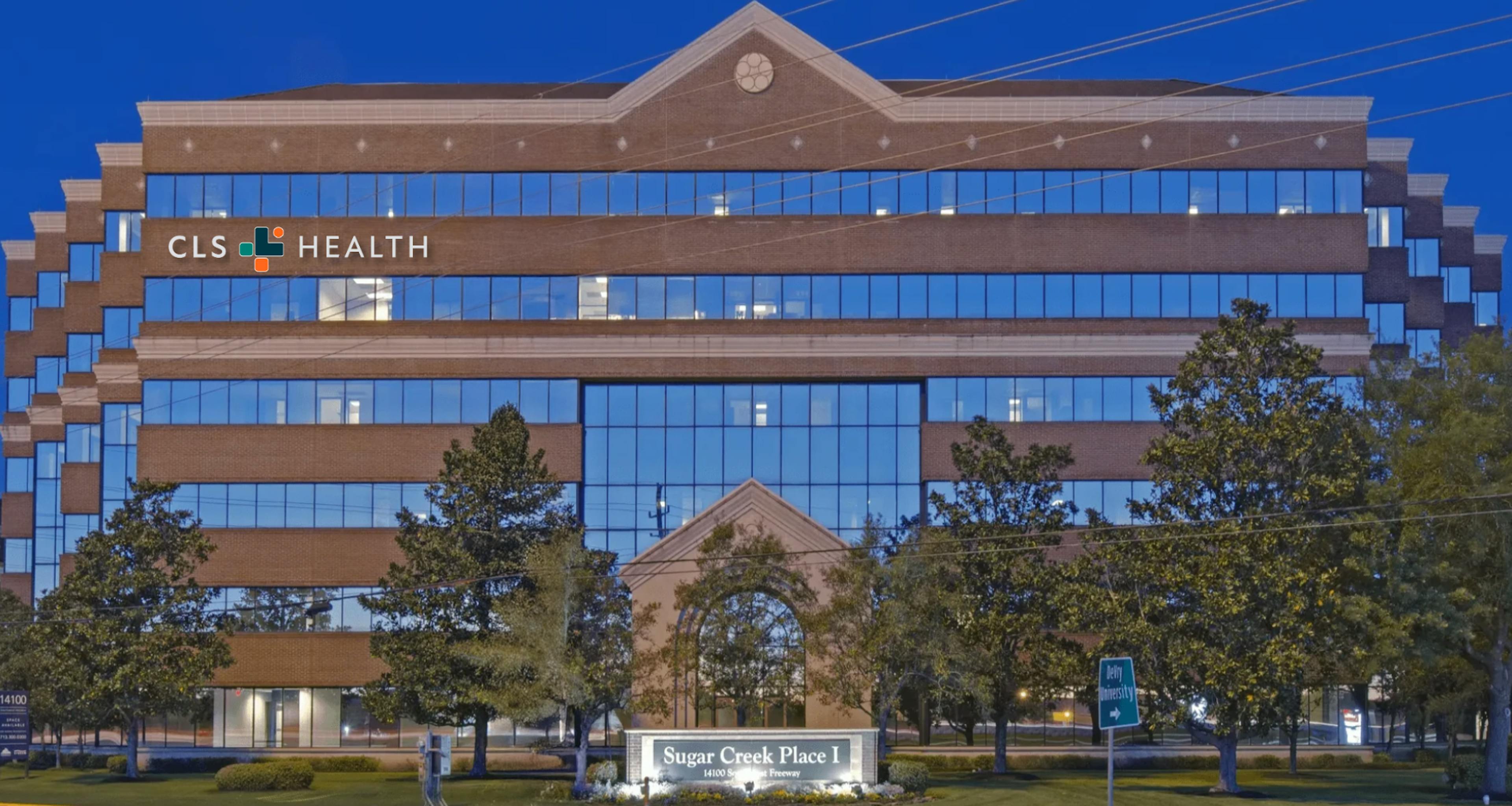 Exterior view of CLS Health Comprehensive Care Clinic - Sugar Land, offering primary care and specialty care services.