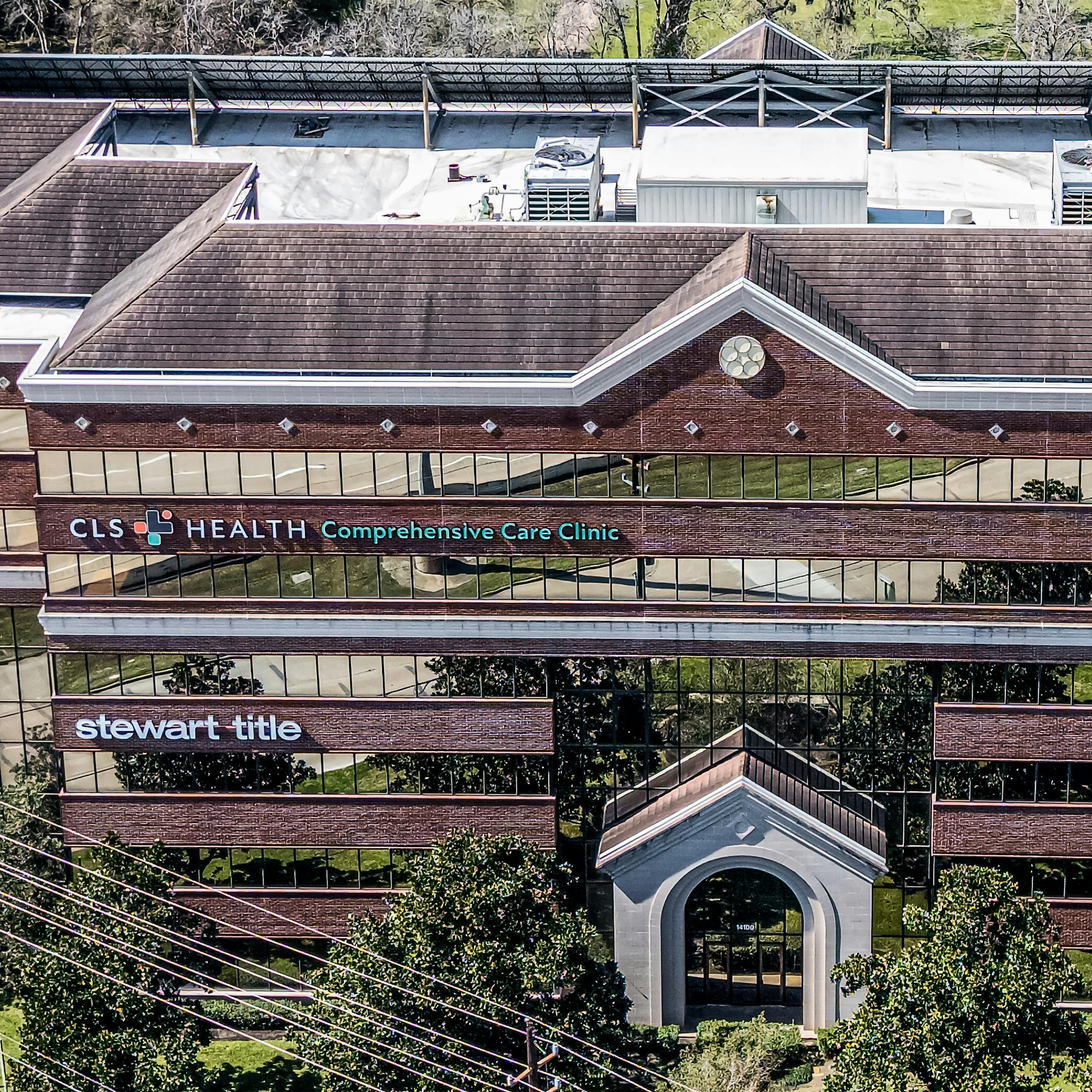 Exterior view of CLS Health Comprehensive Care Clinic - Sugar Land, offering primary care and specialty care services.