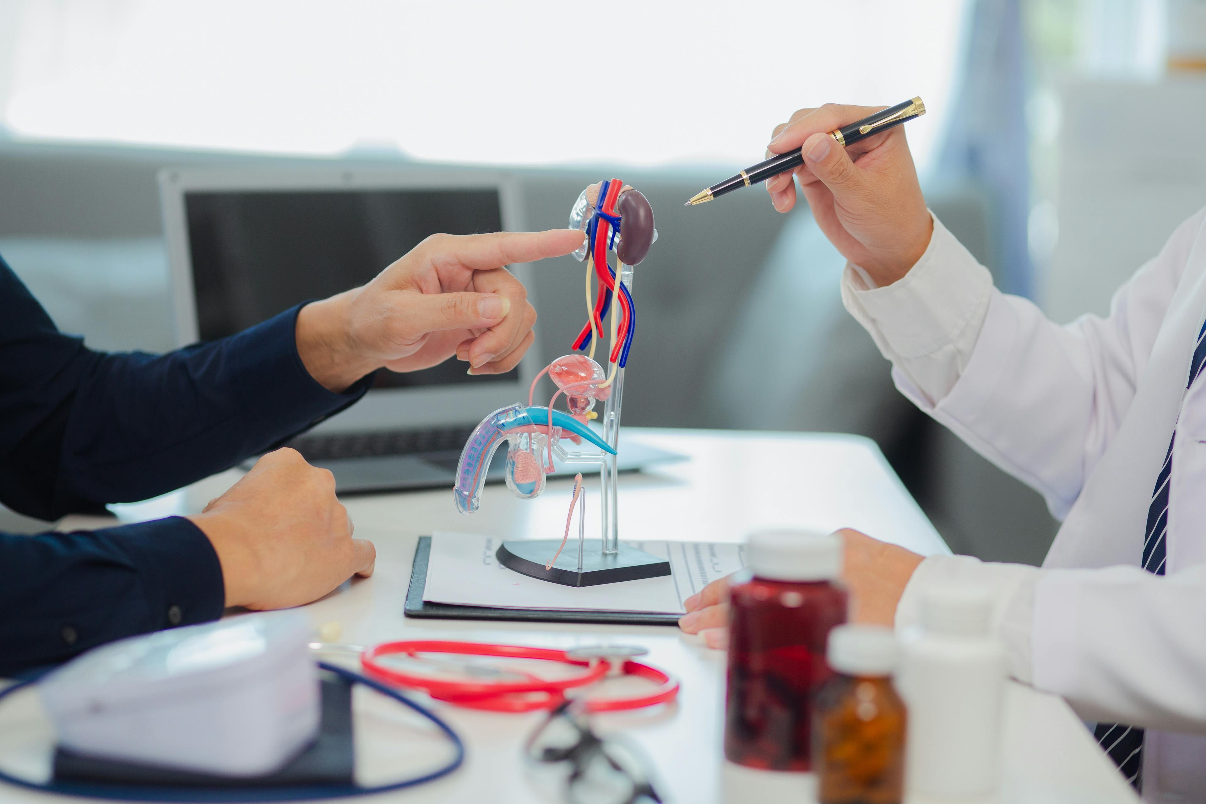 Doctor answering questions to man about male infertility