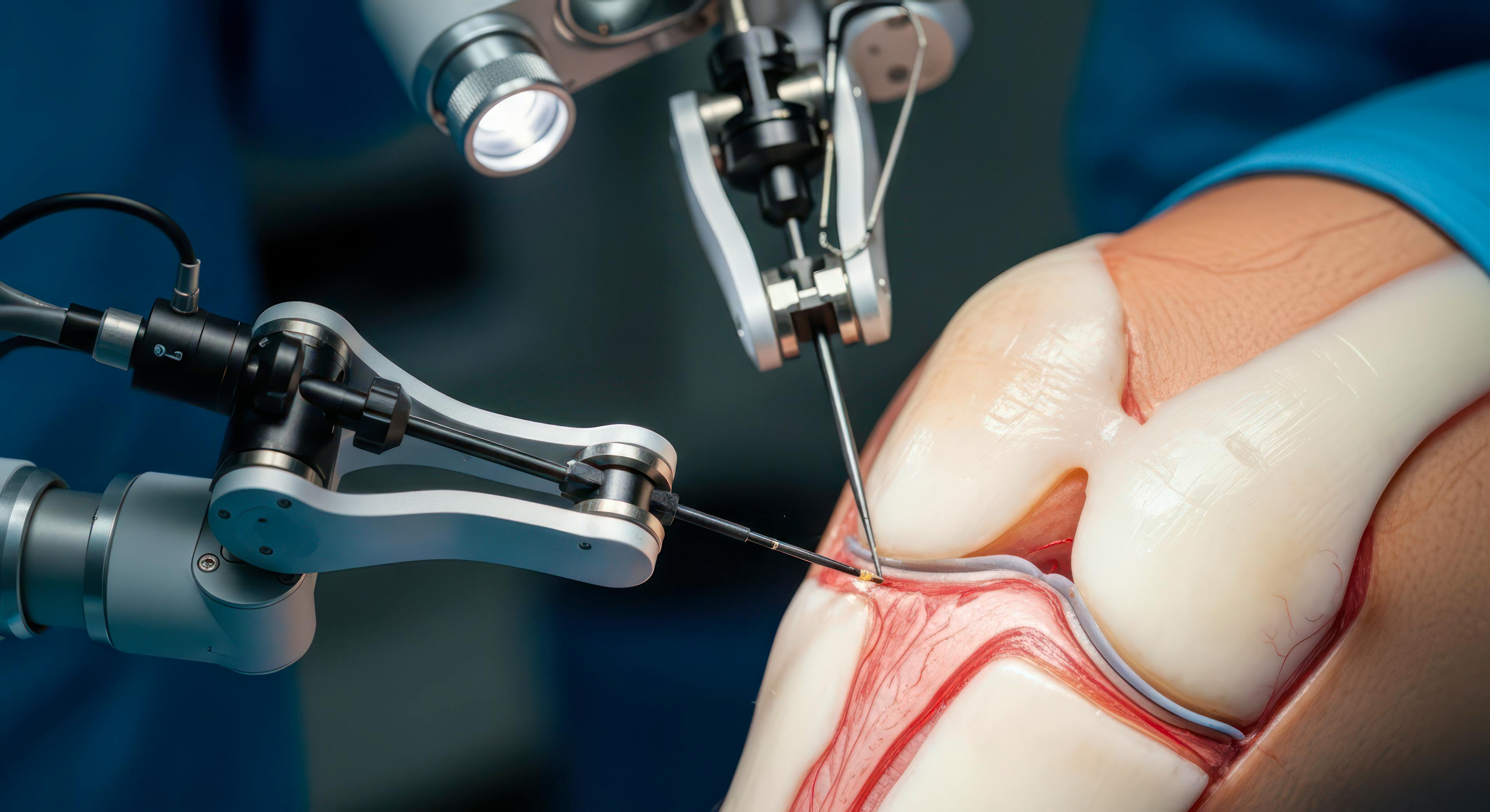 Robotic Arms working on Knee replacement surgery