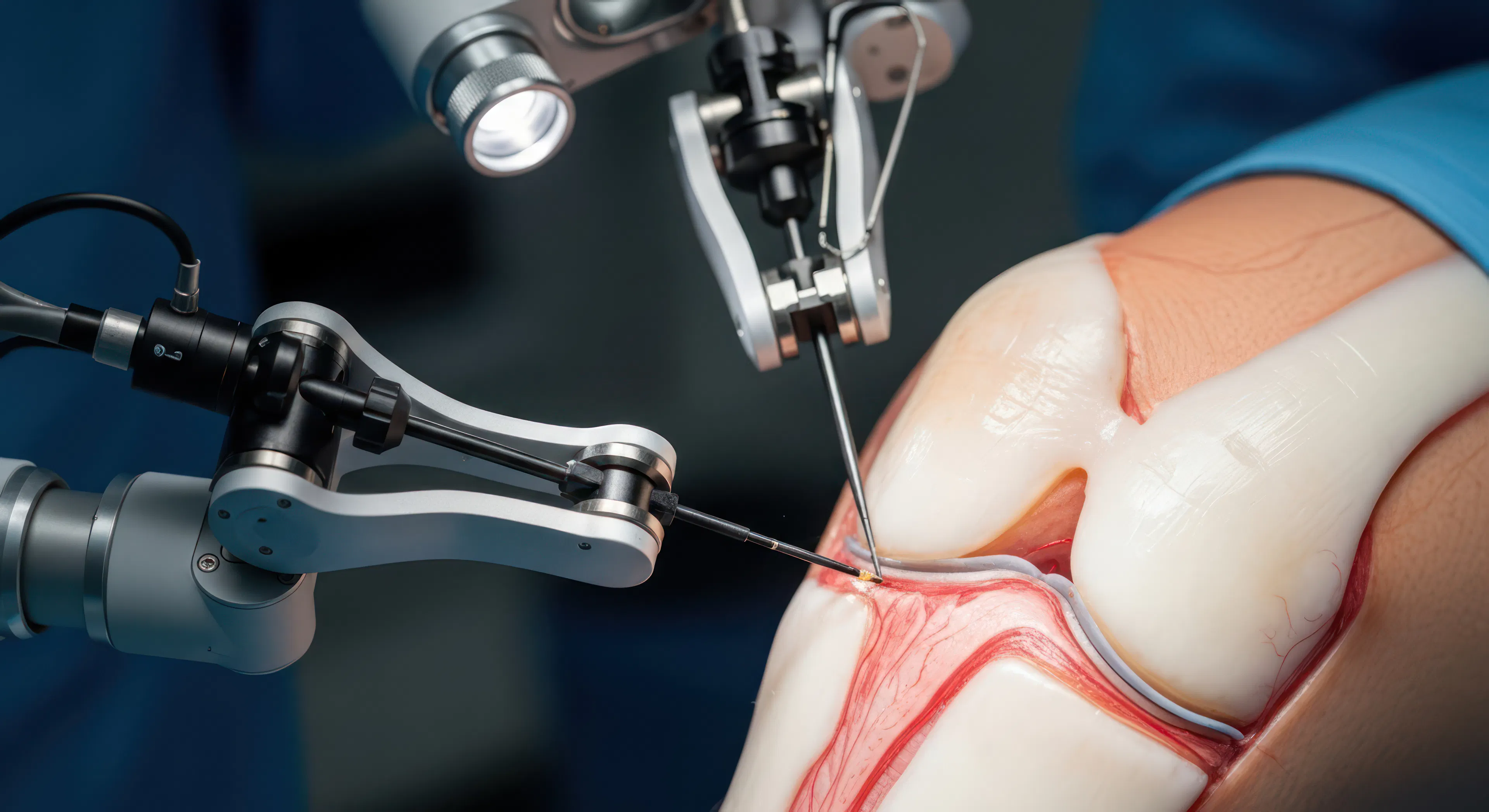 Robotic Arms working on Knee replacement surgery