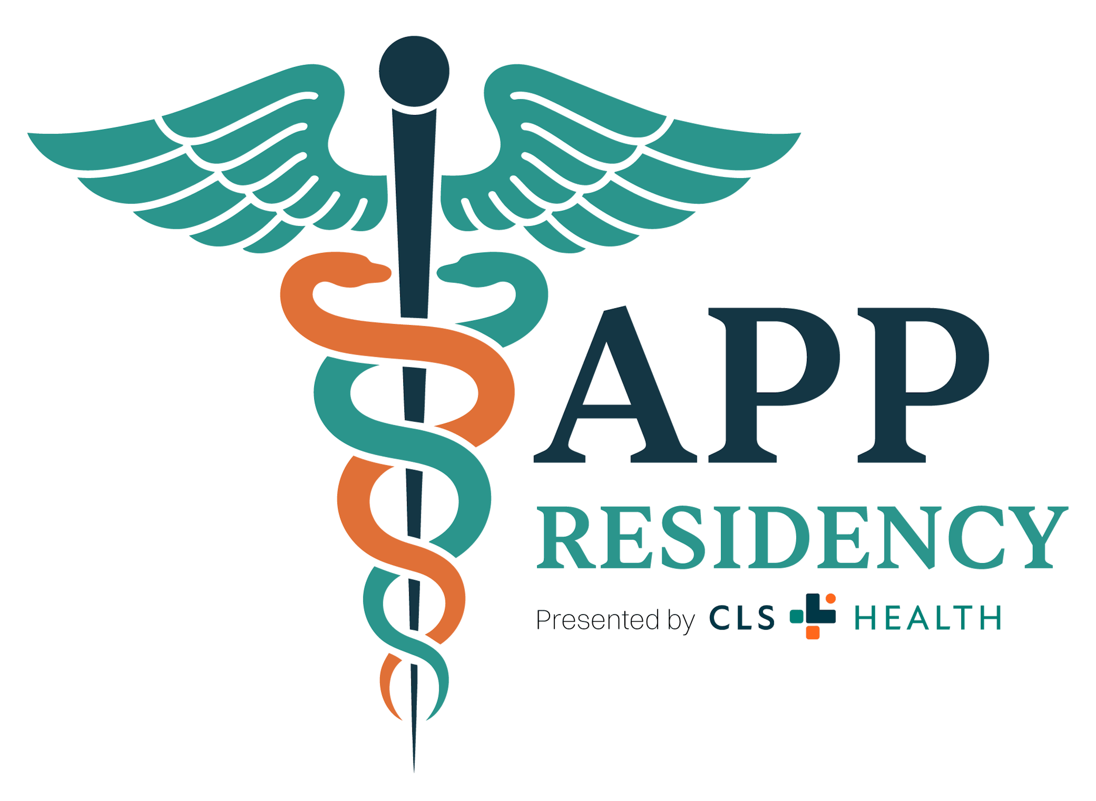 The Advanced Practice Provider Residency Program logo with a colorful caduceus with CLS colors with the words APP Residency
