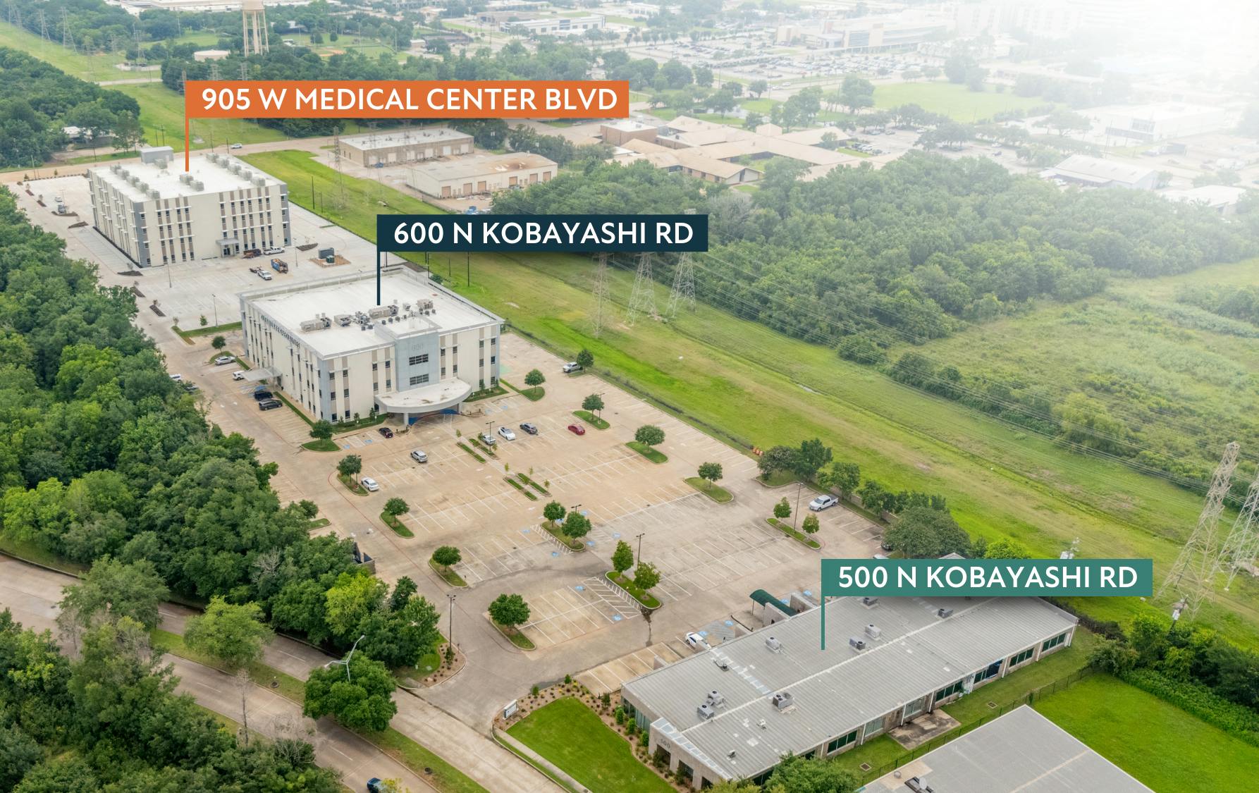 Overview angle of CLS Health's Comprehensive Care Clinic in Webster, TX, serving the Clear Lake community and surrounding areas.