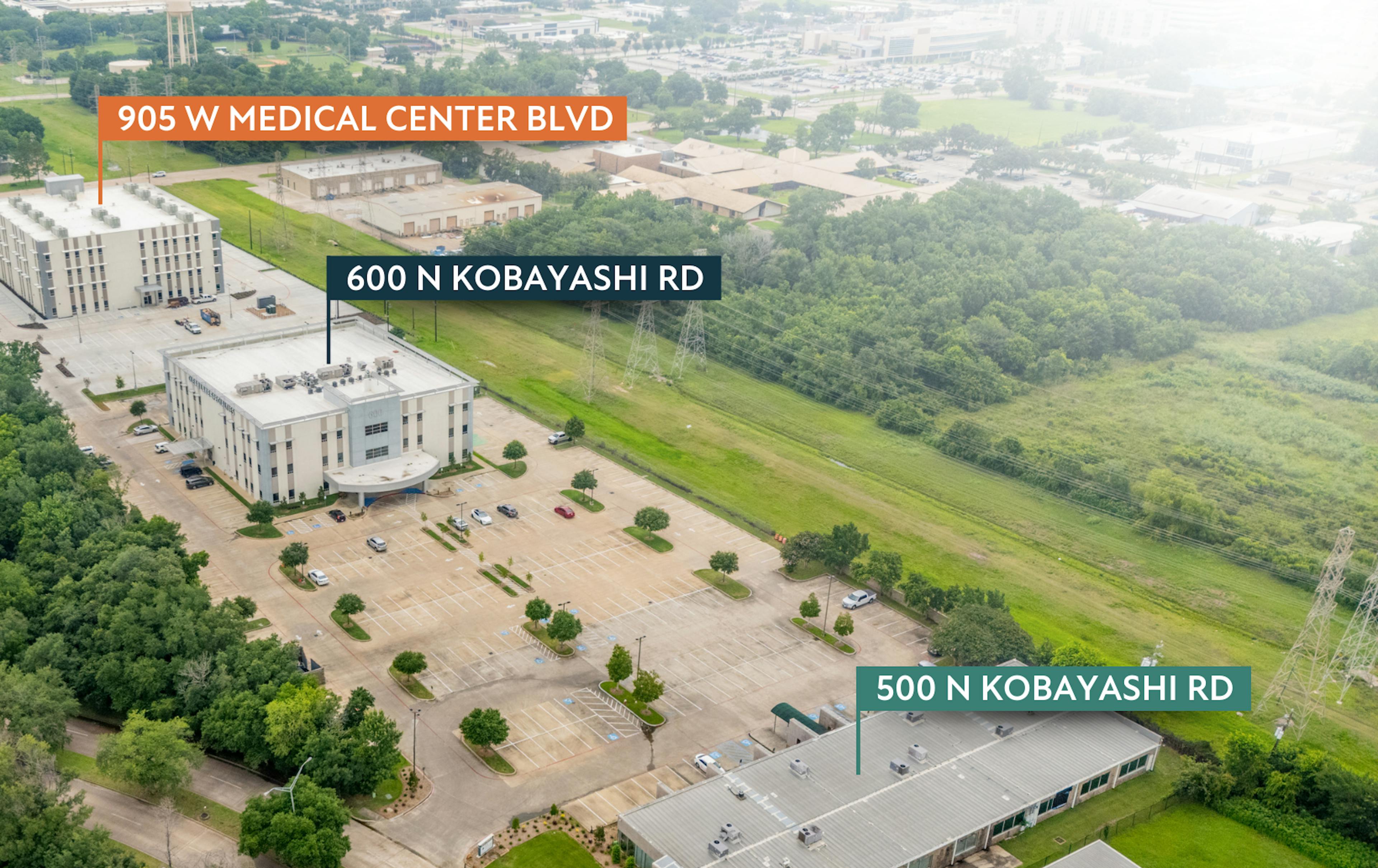 Overview angle of CLS Health's Comprehensive Care Clinic in Webster, TX, serving the Clear Lake community and surrounding areas.
