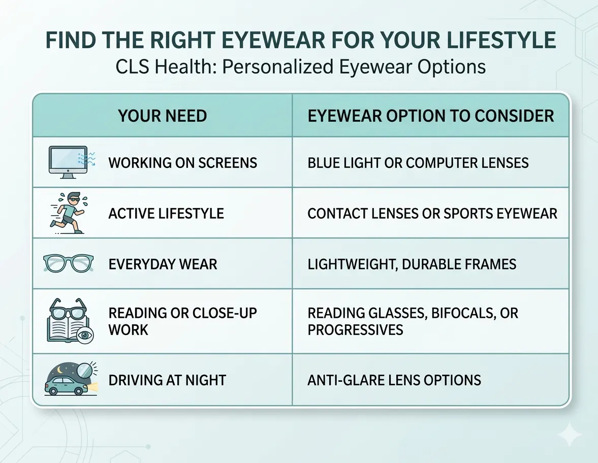 Optical Shop in Webster TX CLS Health Eye Care Center