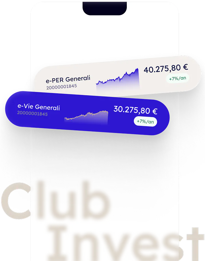 Interface de gestion BDL Club Invest – partenariat avec Generali