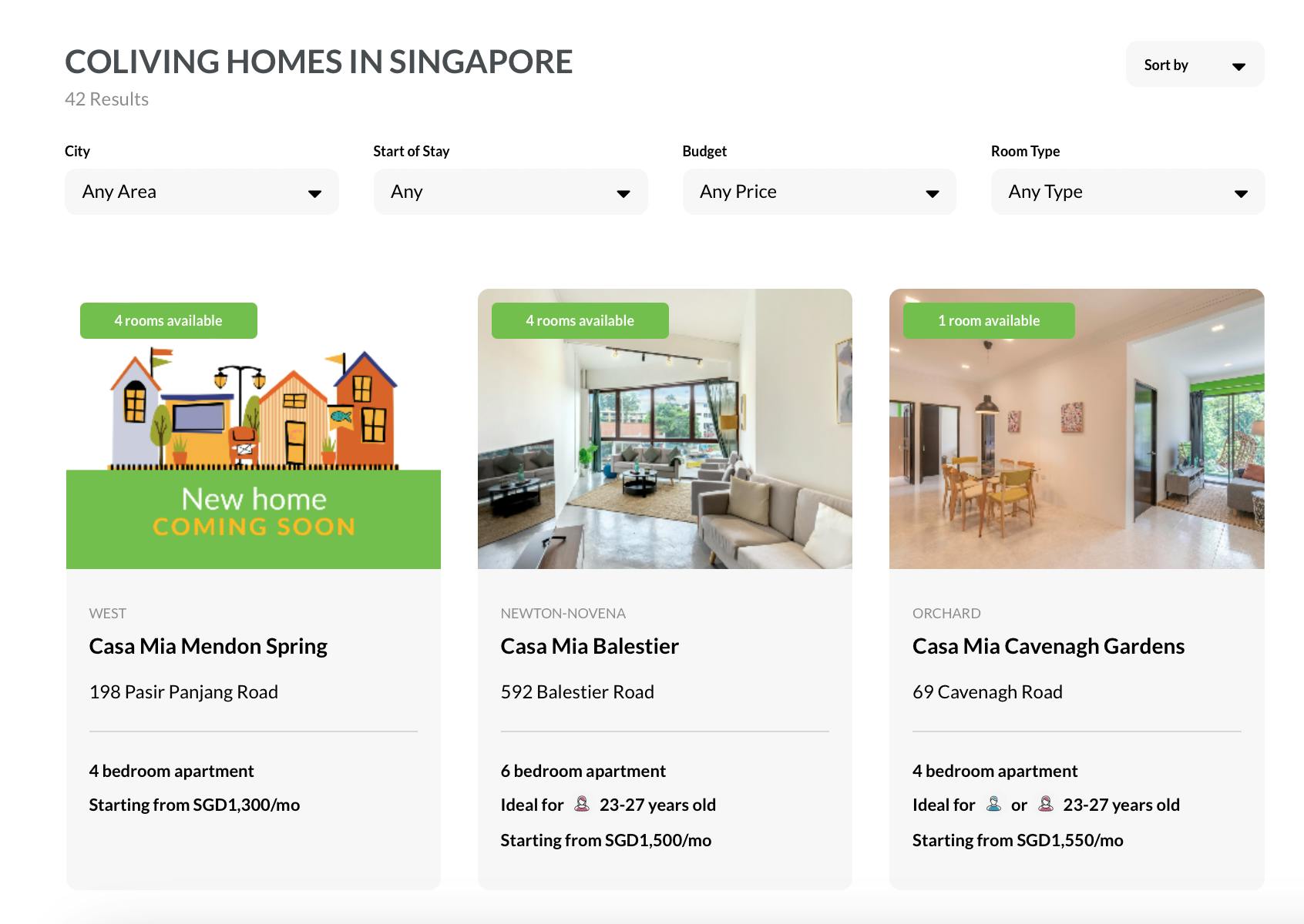 home search function casa mia 