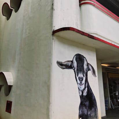 A murales on a Tiong Bahru building