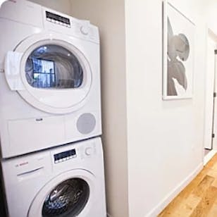 Stock image of washing machine and dryer
