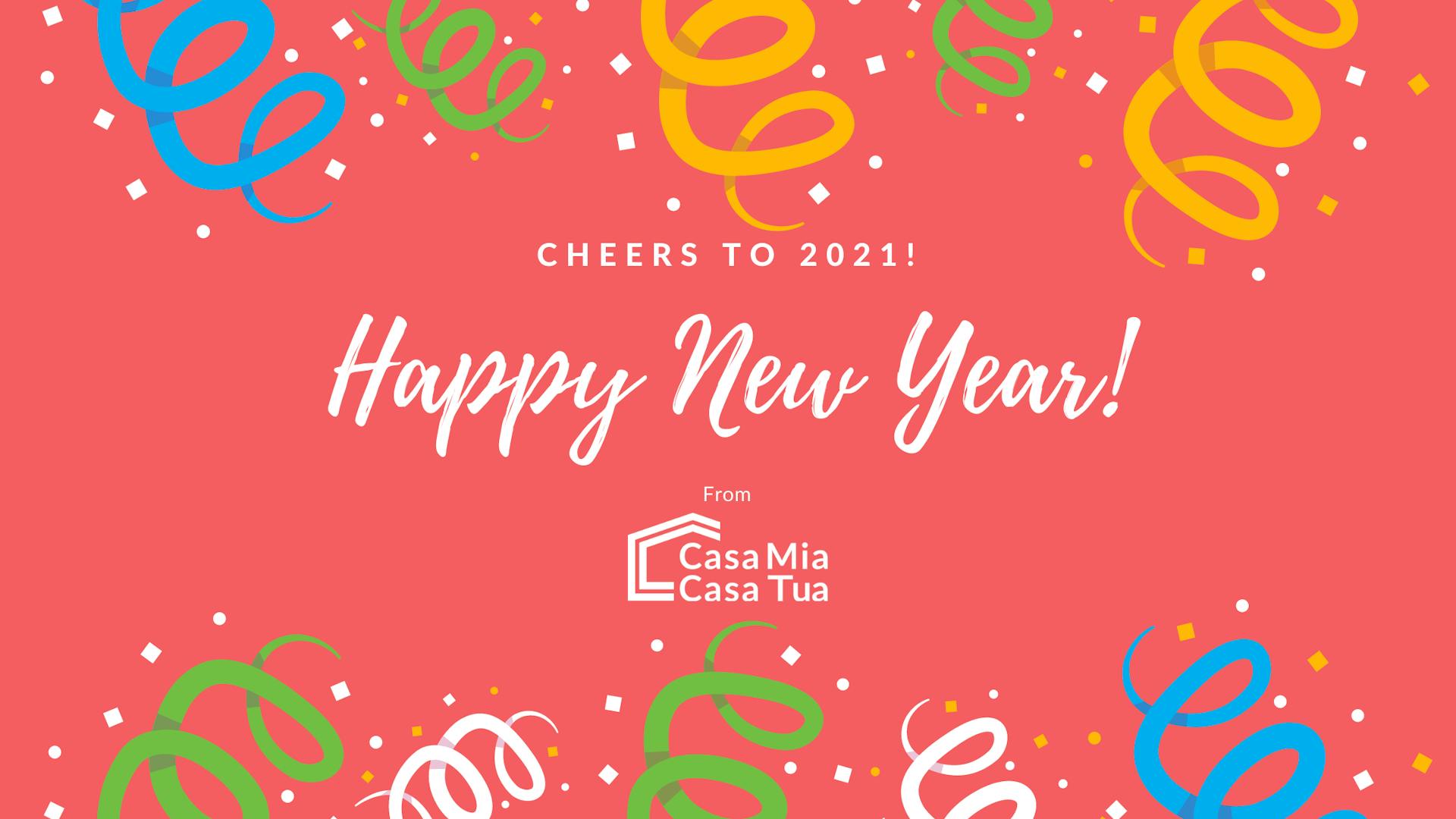 Happy new year 2021 card by Casa Mia Coliving 