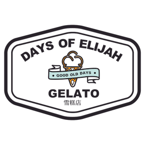 days of elijah ice cream logo yellow and blue