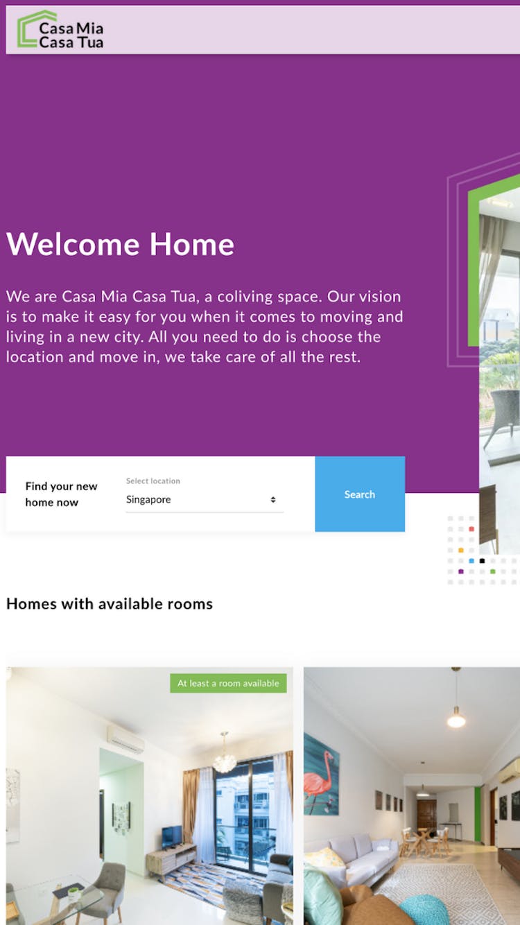 image Casa Mia Coliving homepage