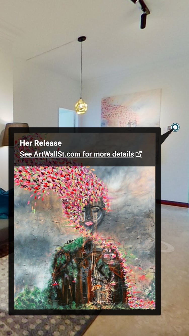 image A screen of the virtual viewing of Casa Mia La Crystal, with a detail on Her Release by Anit Kaur