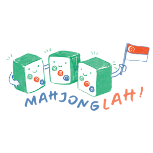Mahjong logo singapoire flag