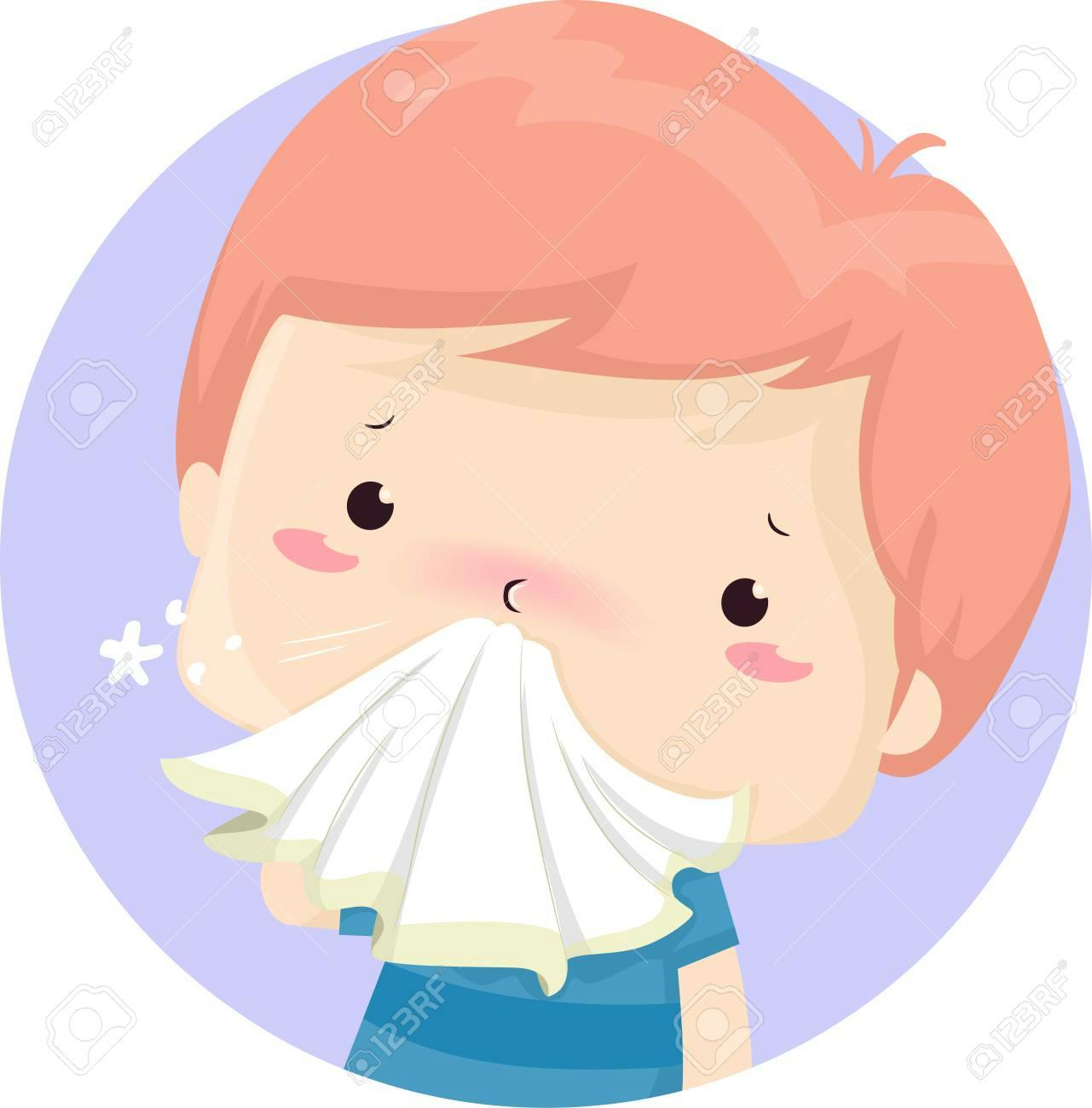 Kid Boy Lesson Health And Sickness Illustration