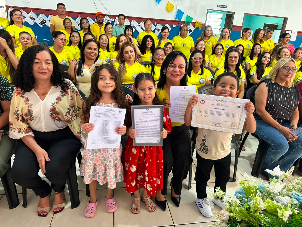 Comunidade escolar da EMEI Esterlina Cardoso Vilhena