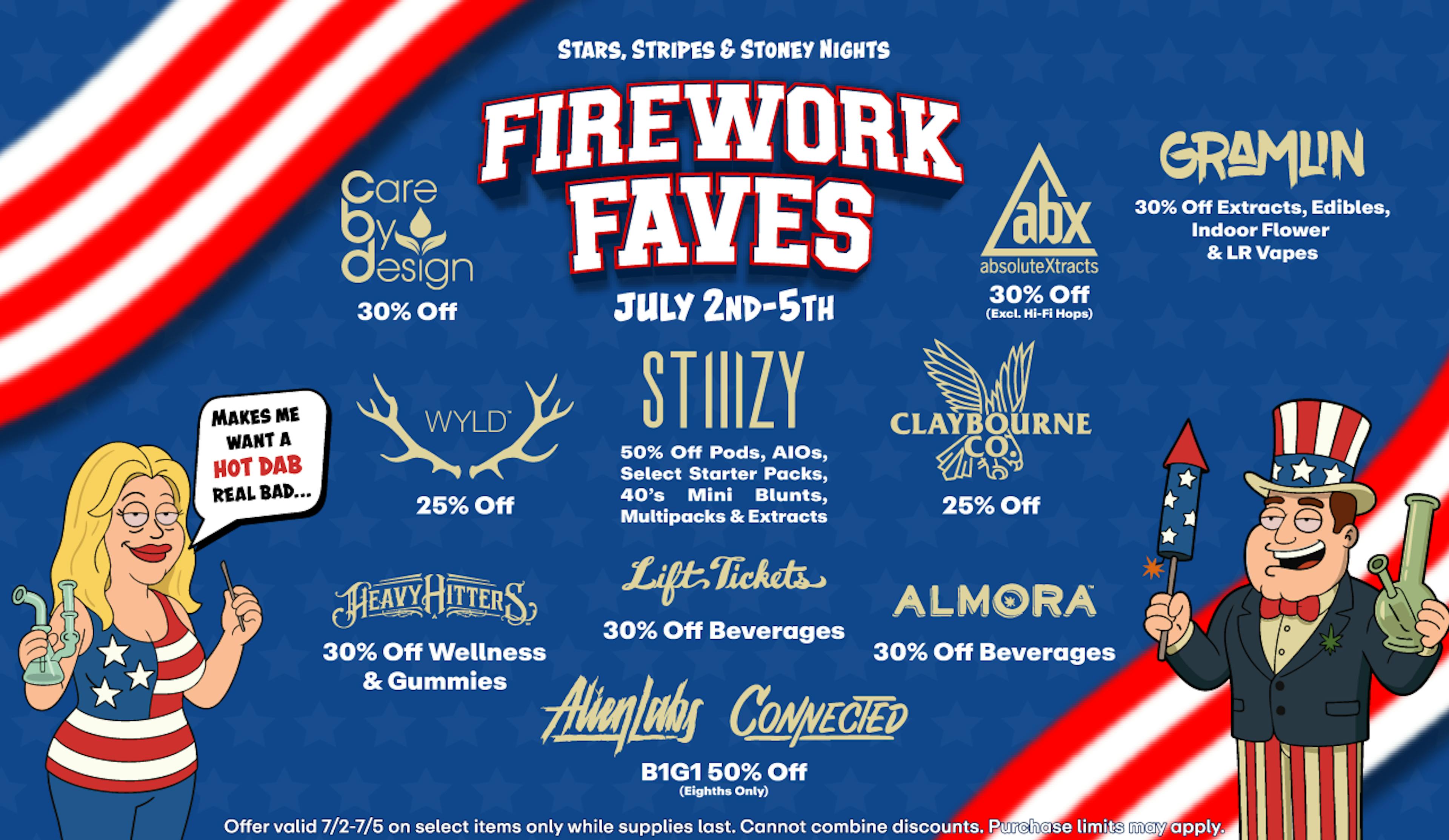Firework Favs - Up to 50% off