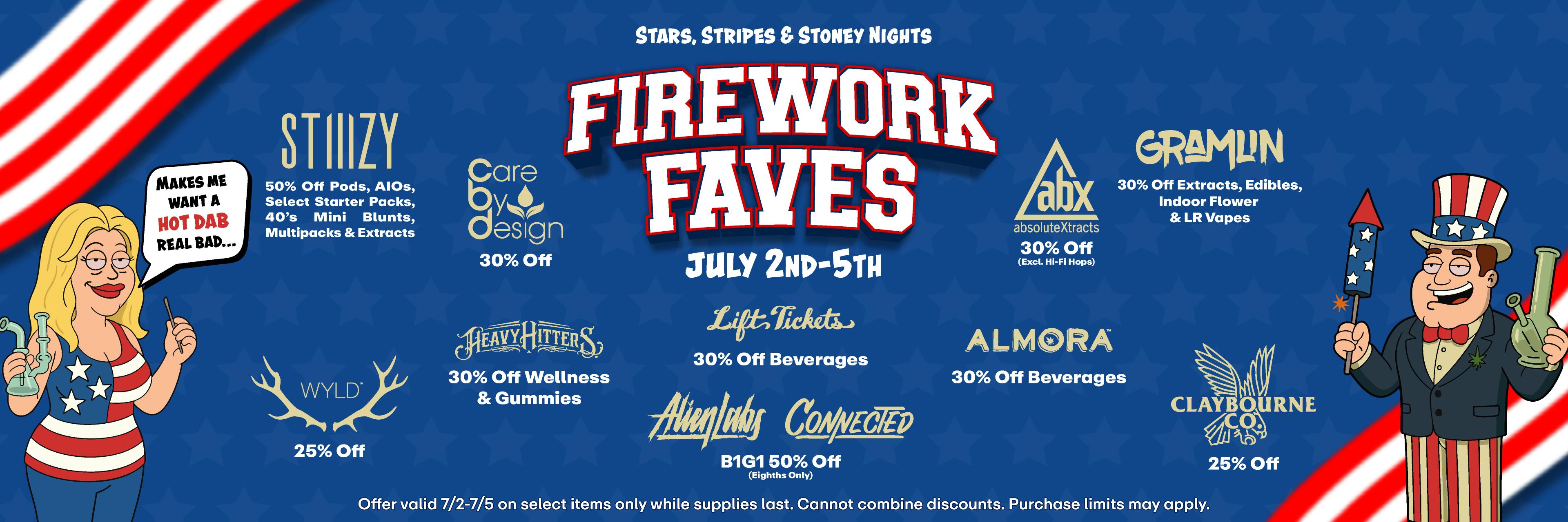 Firework Favs - Up to 50% off