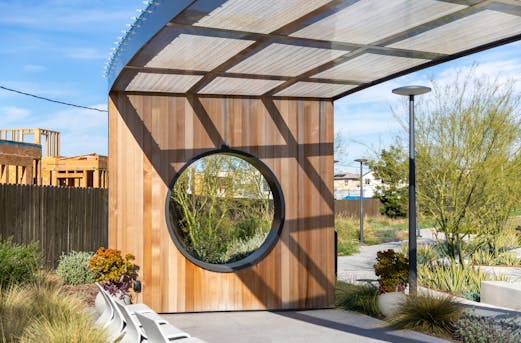 Private garden and terrace area featuring galvanized steel elements, showcasing durable corrosion protection and clean design by Coatinc US.