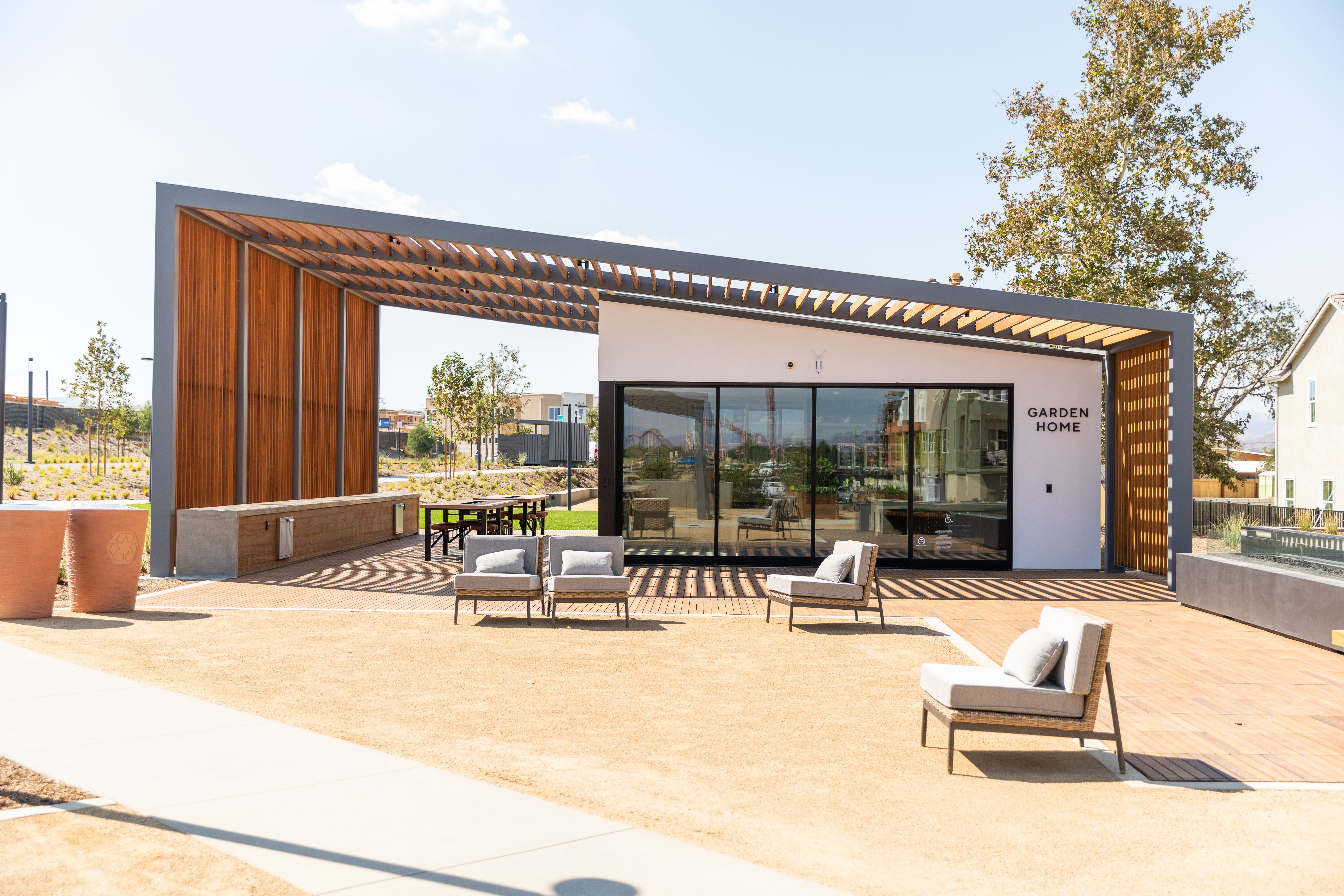 Garden building with exposed steel structure protected by beam galvanizing from Coatinc US, delivering corrosion resistance, longevity, and low-maintenance durability.