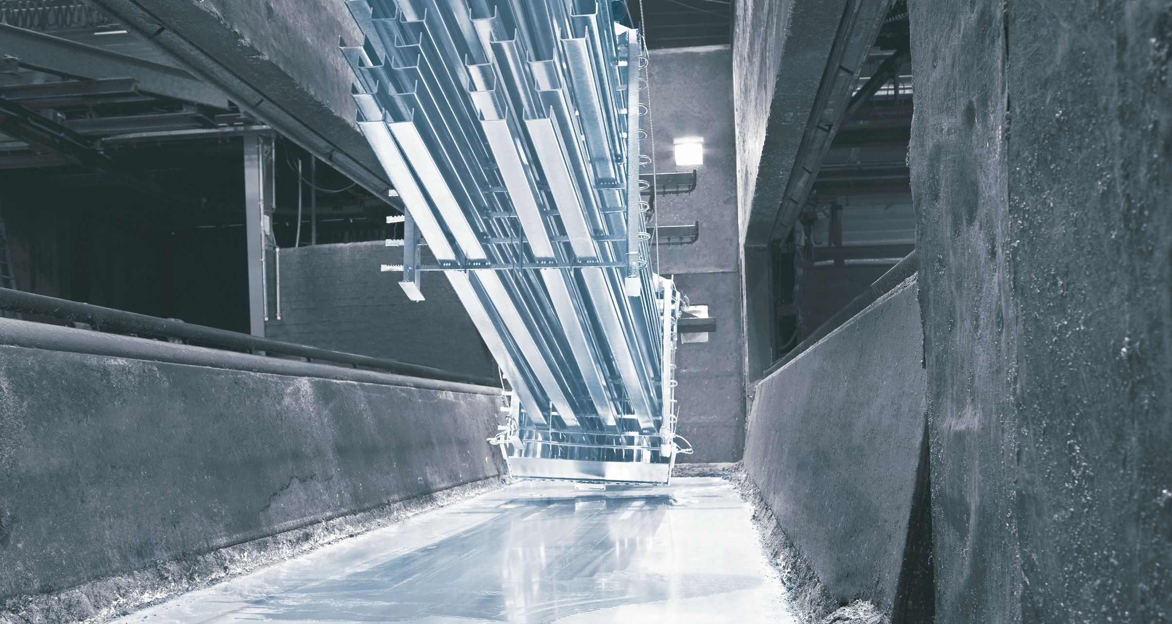 Galvanized steel framework and poles, demonstrating extended lifespan and weather resistance through pole galvanizing by Coatinc US.