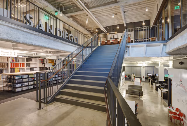 Large staircase and steel structures in San Diego protected with galvanizing by Coatinc US, delivering durable, long-term corrosion resistance for future-ready projects.