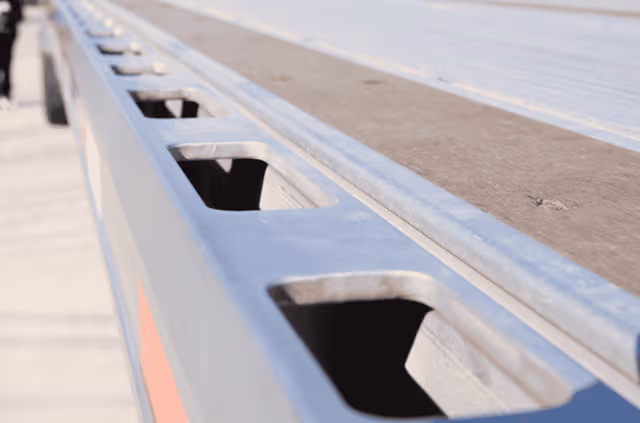 Galvanized steel component of a trailer, showcasing durable corrosion protection and long-term reliability by Coatinc US.