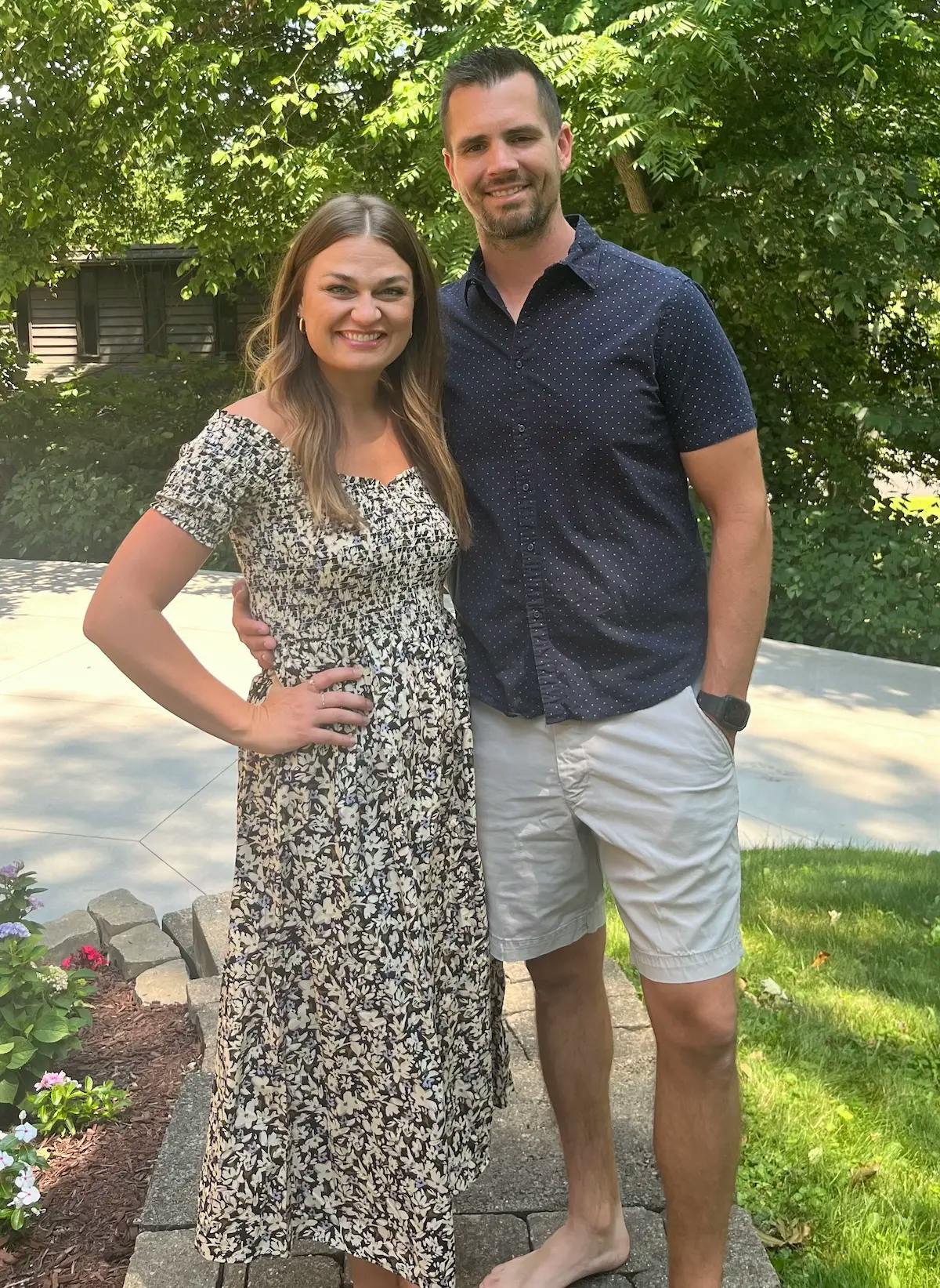 Shawn Coblentz standing with his wife, posing for a picture