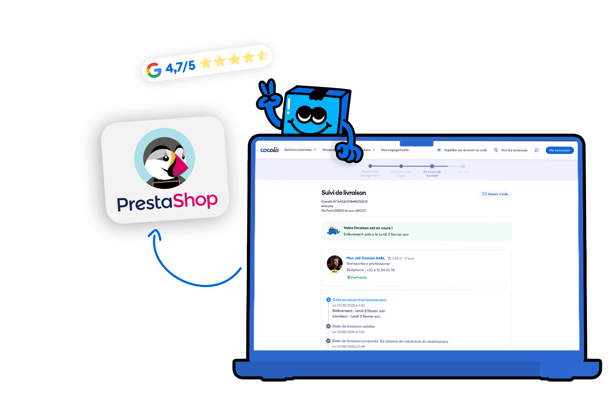 Plugin módulo de envío ecommerce Cocolis para CMS Prestashop