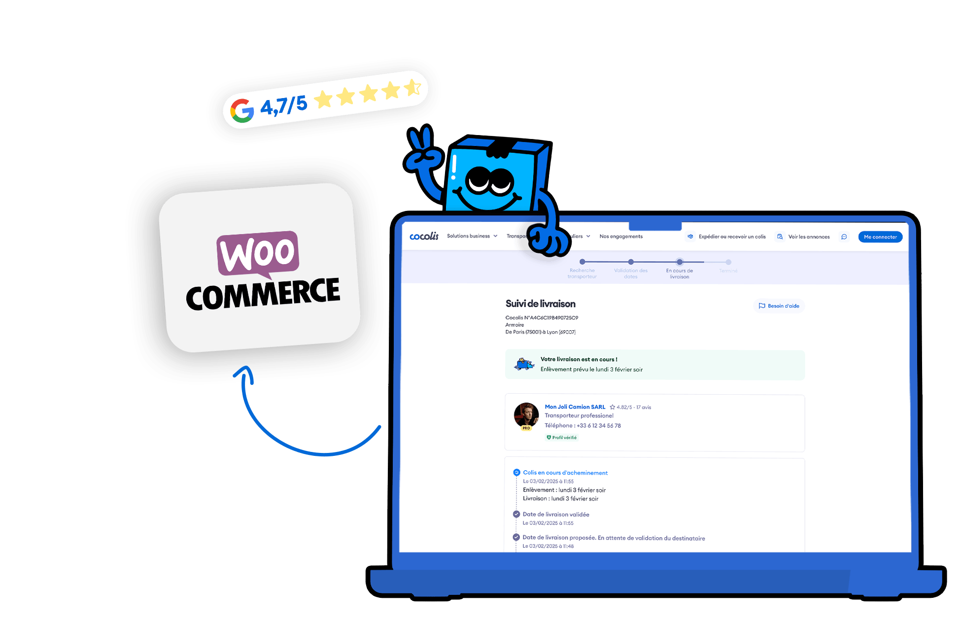 Plugin module livraison ecommerce Cocolis pour CMS Woocommerce