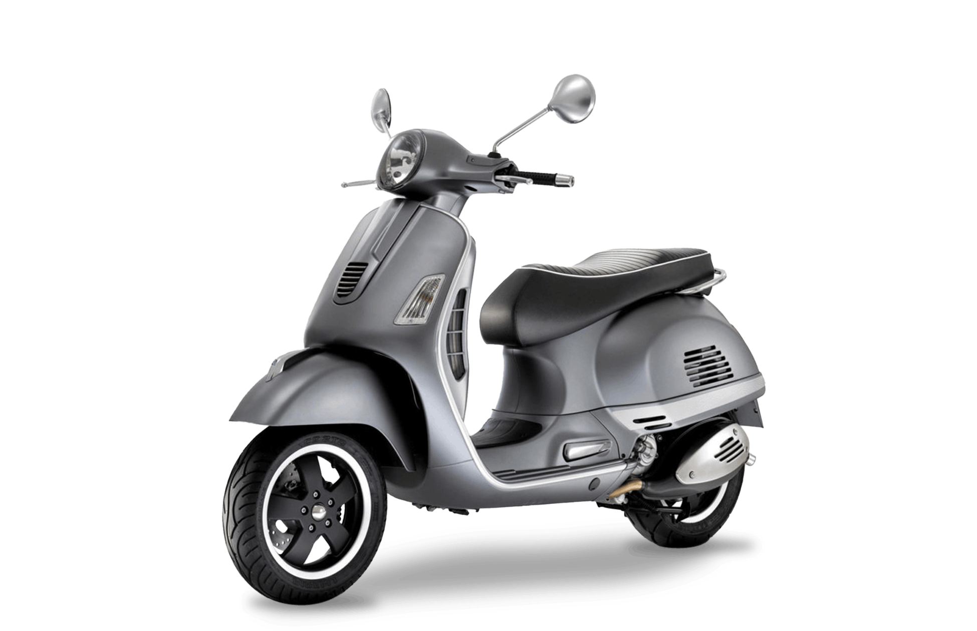 Vespa-type grey scooter